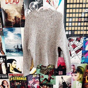 grey turtleneck sweater
